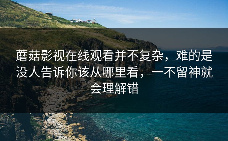 蘑菇影视在线观看并不复杂，难的是没人告诉你该从哪里看，一不留神就会理解错  第1张