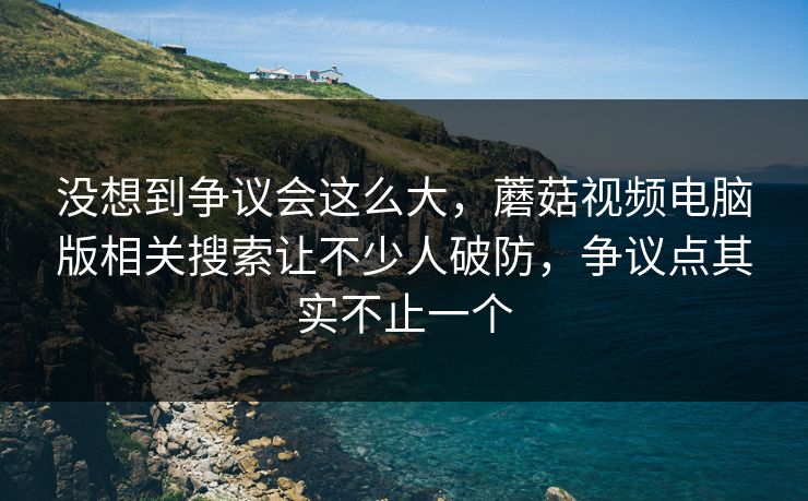 没想到争议会这么大，蘑菇视频电脑版相关搜索让不少人破防，争议点其实不止一个  第1张